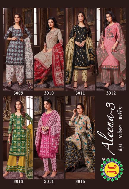 Jt Aleena 3 Casual Daily Wear Cotton Printed Designer Dress Material Collection